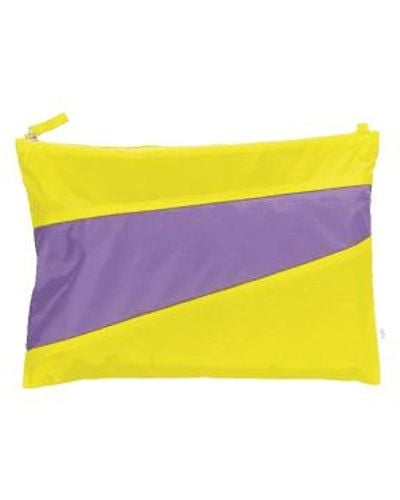 Susan Bijl The New Pouch Large Bag Sport & Lilac - Yellow