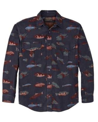 Filson Alaskan Guide Shirt Fish Decoy - Blu