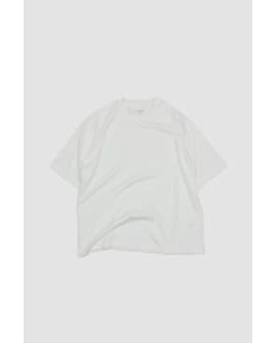 Still By Hand T-shirt côtelé en maille blanc