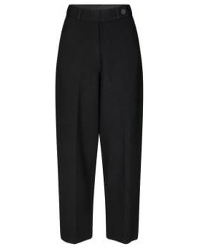 Second Female Stinna Knitted Trousers - Nero