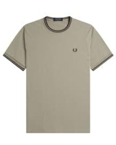 Fred Perry Twin tipped t-shirt warm / carrington brick - Gris