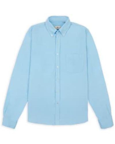 Burrows and Hare Button Down Baby Cord Shirt - Blue
