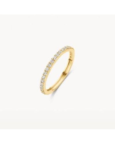 Blush Lingerie 14K Gold Zirconia Pave Ring - Metallizzato
