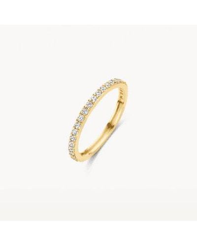 Blush Lingerie 14k Gold Zirconia Pave Ring - Metallic