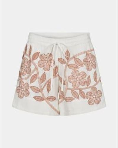 Sofie Schnoor Embroidered Shorts Off Rosy Brown - Neutro