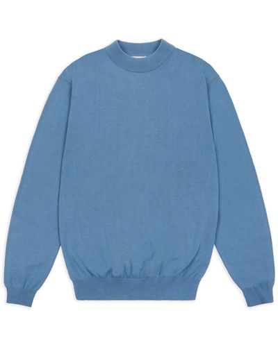 Burrows and Hare Mock Turtle Neck - Azul