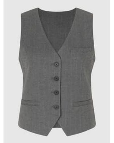 Second Female Holsye Waistcoat Melange Uk 8 - Grey
