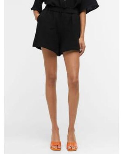 Object Carina Cotton Shorts - Nero