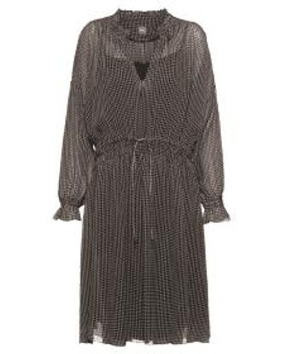 BOSS Multi Daratena Houndstooth Check Waisted Dress 8 - Brown