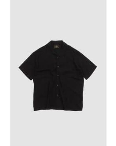 Portuguese Flannel Camisa puntos modales negros