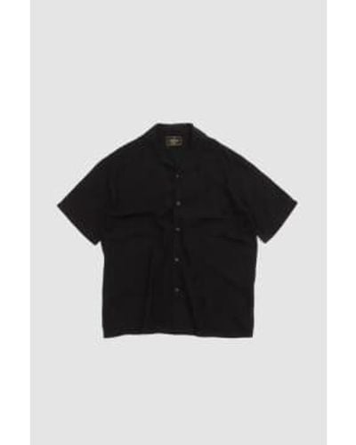 Portuguese Flannel Camisa puntos modales negros