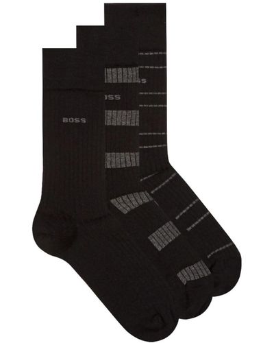 3 pares de calcetines altos para hombre Boss 50469371 Open Miscellaneous  967