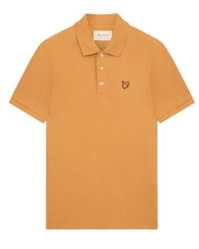 Lyle & Scott & Plain Polo Shirt Saltburn S - Orange