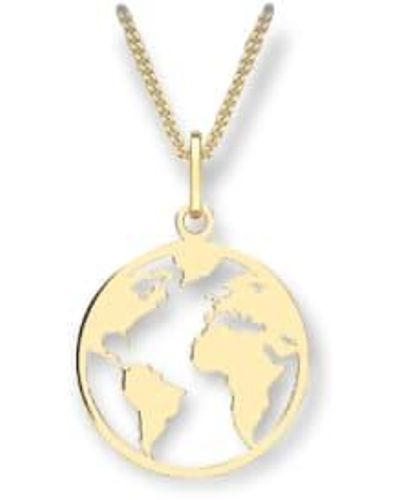 Posh Totty Designs Globe Pendant Necklace 9ct - Metallic