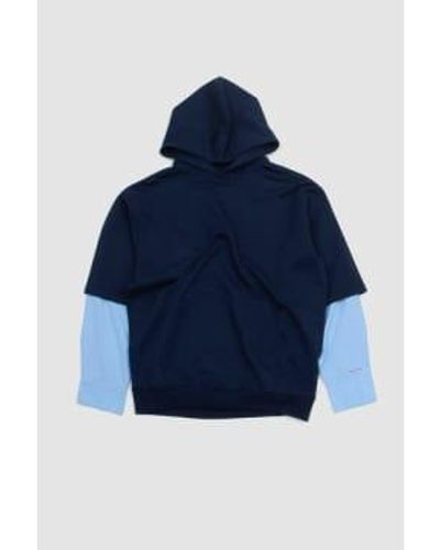 Marni Organic Cotton Hooded Sweatshirt Kyanite - Blu
