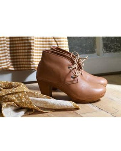 Bosabo Brown Leather Lace Ankle Boots 1 - Marrone