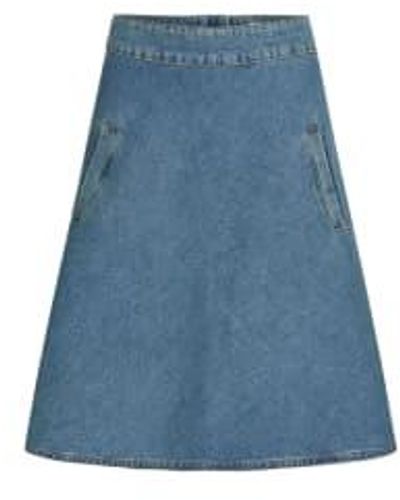 Mads Nørgaard Organic Stelly Skirt - Blue