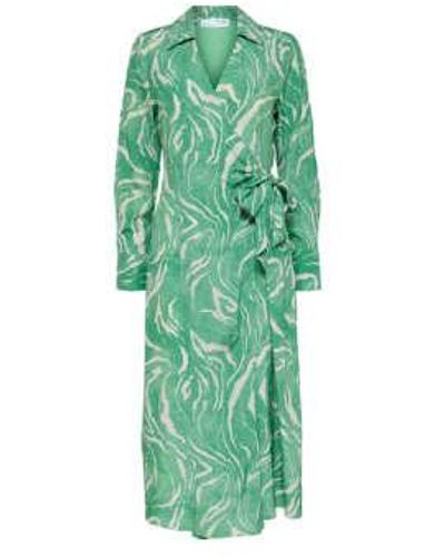 SELECTED Sirine Wrap Dress - Verde
