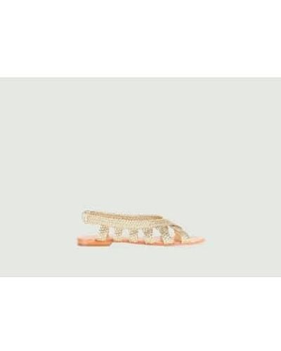 Petite Mendigote Caesar Nappa Sandals 39 - White
