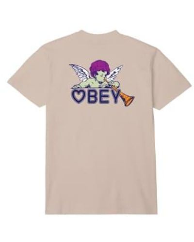 Obey Camiseta bebé ángel uomo arena - Neutro