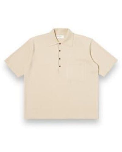 Universal Works Pullover Knit Shirt Eco Cotton 30453 Ecru Melange - Natural