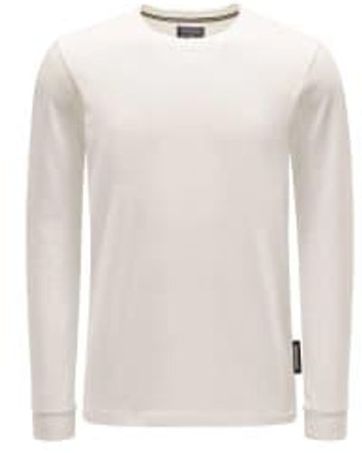 Woolrich Ls jersey molleton beige - Blanc