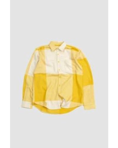 Portuguese Flannel Camisa colocación ecru/amarillo