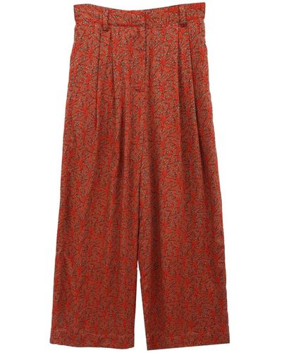 See U Soon Trousers With Floral Print - Red