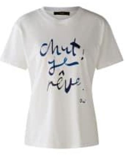 Ouí Printed T-shirt Cloud Dancer Uk 10 - White