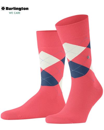 Burlington King Coral Red Socks - Pink