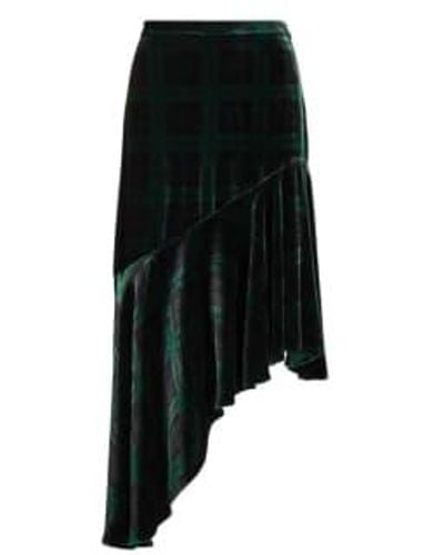 Ralph Lauren Asymmetric Velvet Midi Skirt - Nero