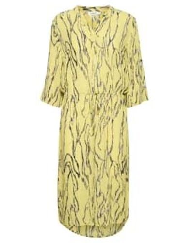 Soaked In Luxury Endive Traces Zaya Dress Xs - Yellow