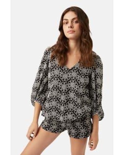 Traffic People And White The Sun On My Face Mollie Top Xs(uk6-8) - Black