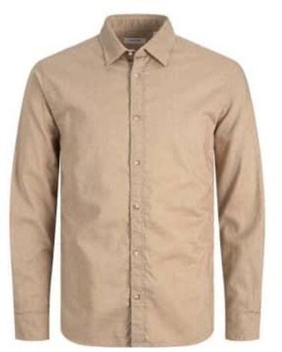 Replay Twill Shirt L Beige - Natural