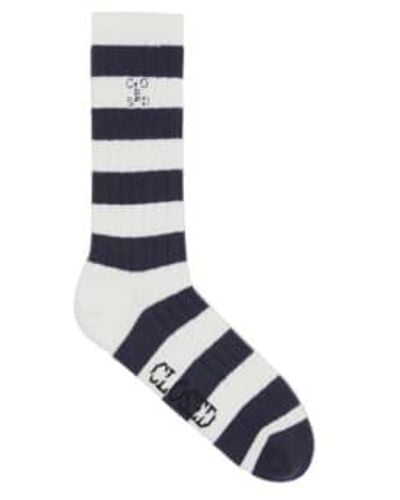 Closed - Socks - Cotton - And Navy Blue Striped - 39-42
