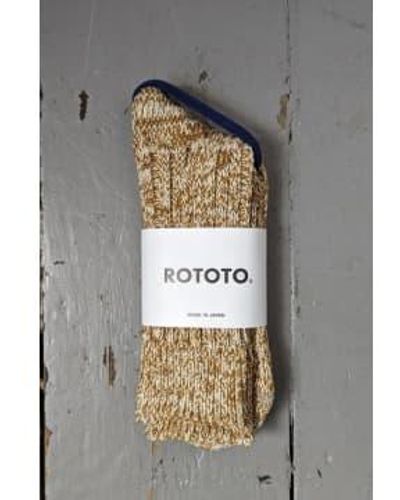 RoToTo Senf gerippte Crew -Socken - Mettallic
