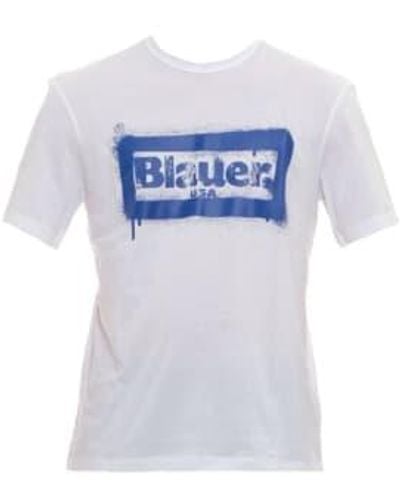 Blauer T-Shirt Herren 24sbluh02147 004547 100 - Blau