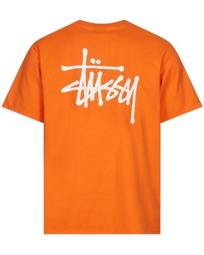 Stussy Basic-T-Shirt – Koralle - Orange