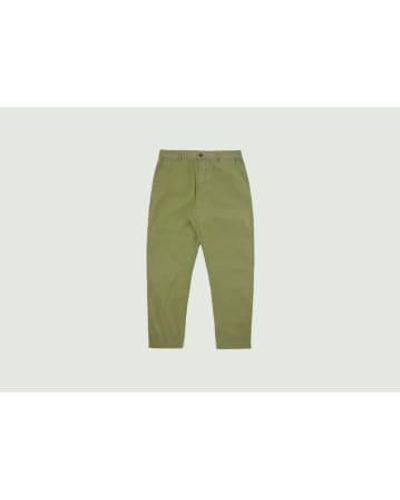 Universal Works Pantalon chino militaire confort - Vert