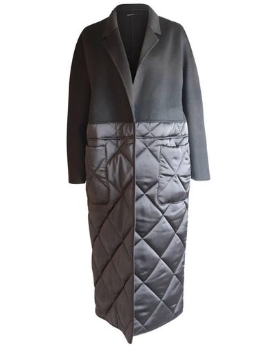Calvin Klein Quilted Wool Coat - Grey