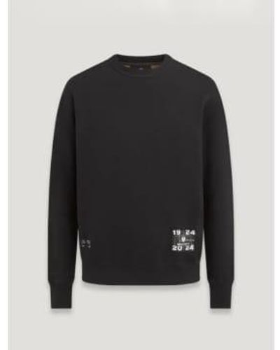 Belstaff Hundertjähriger applikationsetikett sweatshirt schwarz