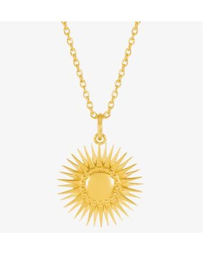 Rachel Jackson Art Deco Sun Necklace - Metallic