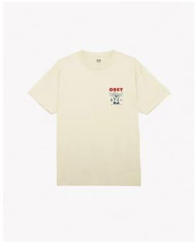 Obey T-shirt Crème Xl - Natural