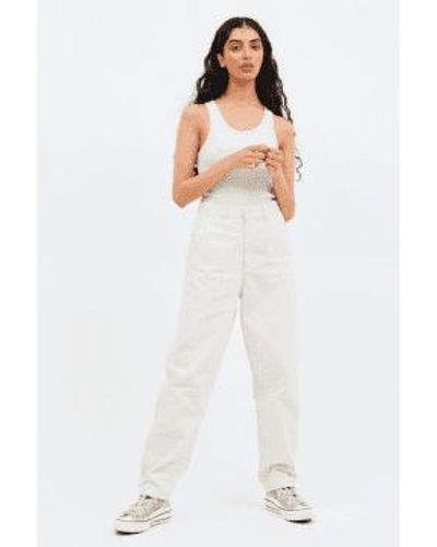 Dr. Denim Bella White Sand Pants L