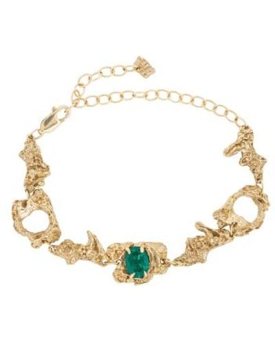 Loveness Lee Hira Emerald Bracelet Plated - Metallic