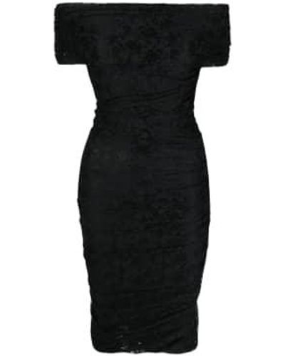 Philosophy Di Lorenzo Serafini Floral Lace Off Shoulder Midi Dress - Nero