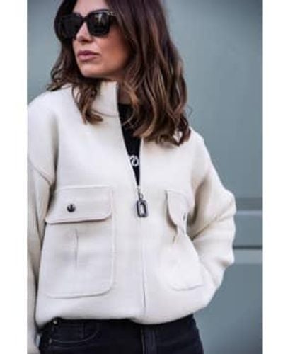 Libby Loves Alexis Zip Up Ivory / Os - Grey