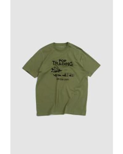 Pop Trading Co. Pop Trading T Shirt Loden - Verde