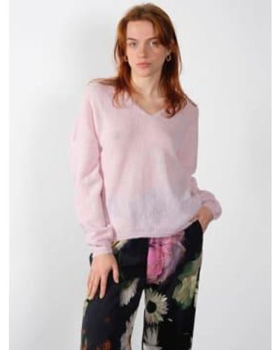 Sibin Linnebjerg Bloom Sweater Pale S - Pink