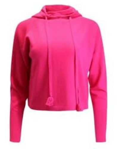 Marella Pink Fecola Wool And Cashmere Hoodie